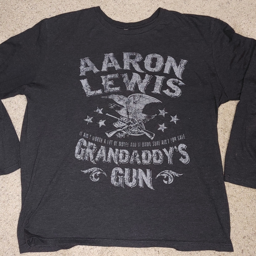 Aaron Lewis "Grandaddy's Gun" Black Graphic Men's Shirt